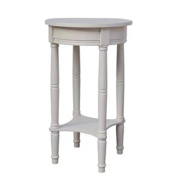 Cyrus Side Table Round - Pearl White