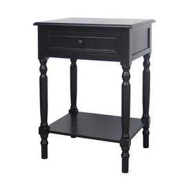 Cyrus Accent Bedside Table Black