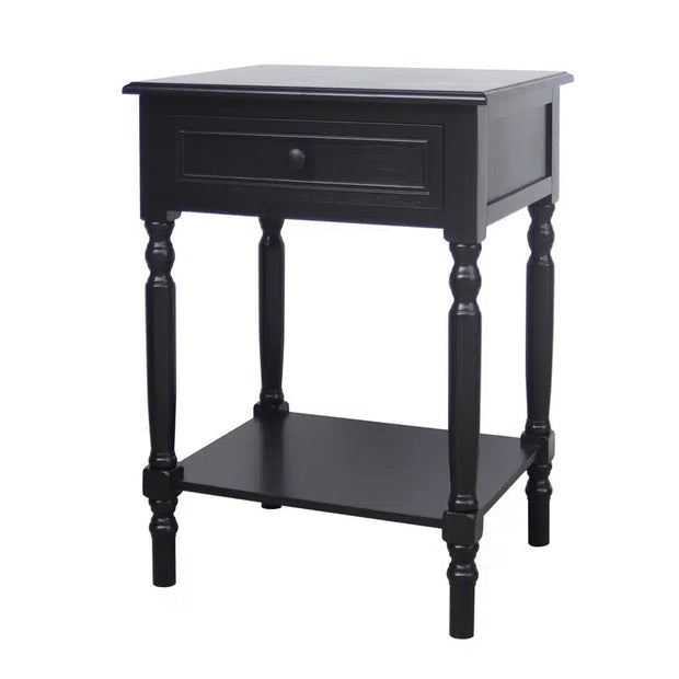Cyrus Accent Bedside Table Black