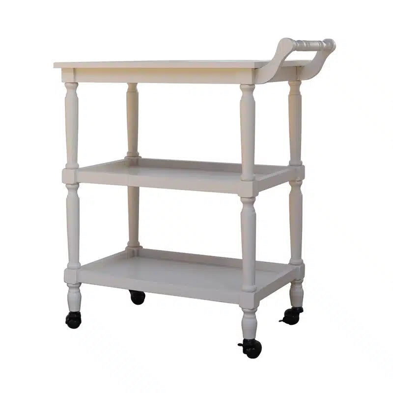 Cyrus Bar Cart- Pearl White