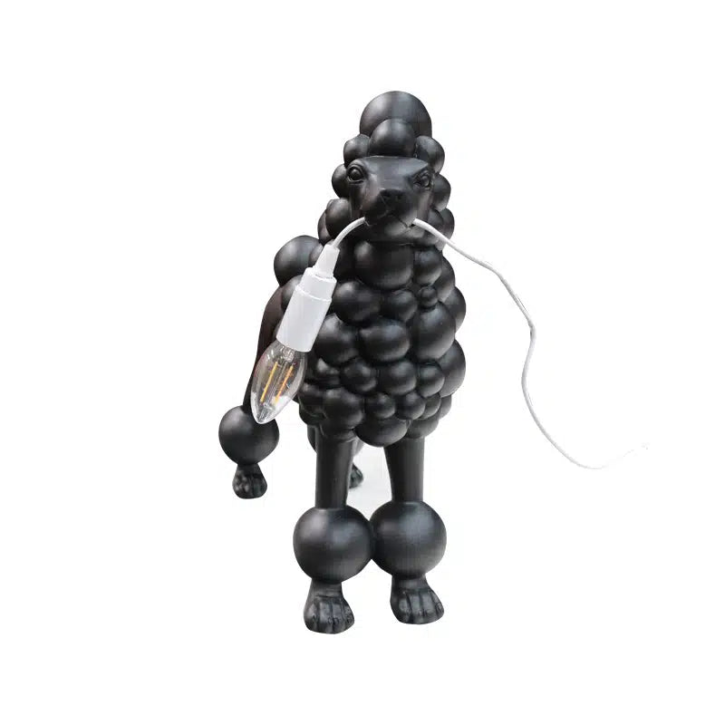 Poodle Lamp - Matte Black