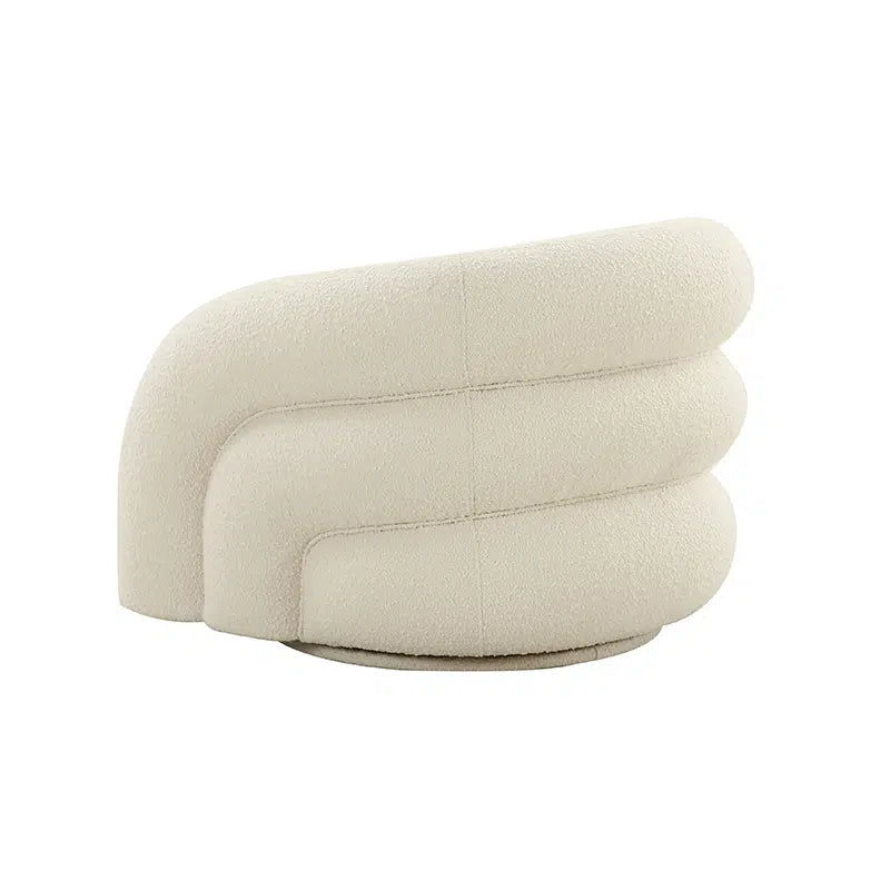 Chicago Swivel Chair - White Boucle