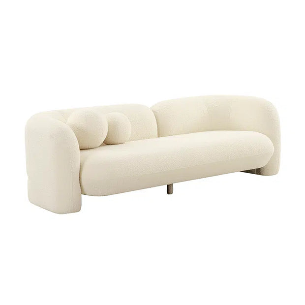 Seattle 3 Seat Sofa - White Boucle