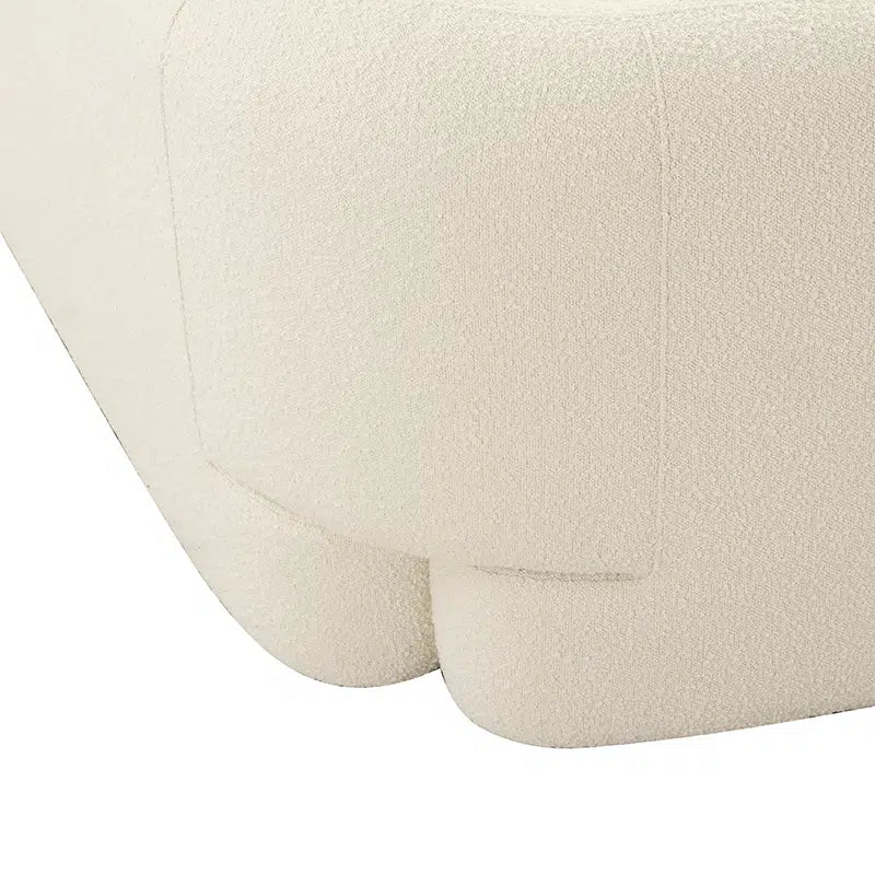 Seattle 3 Seat Sofa - White Boucle