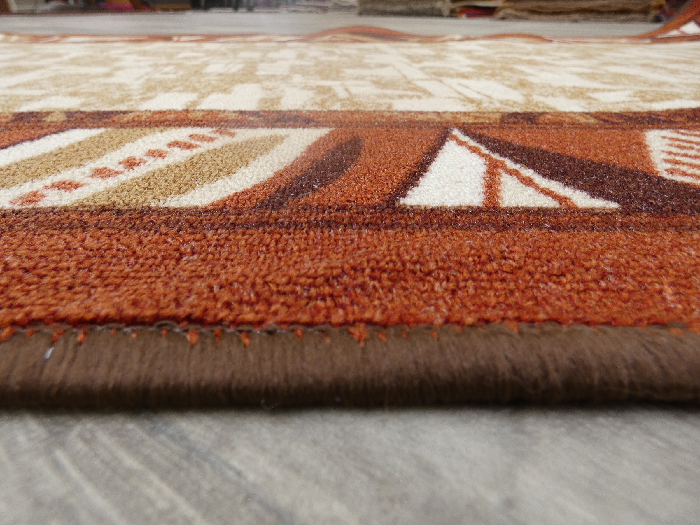 Border Design Non Slip Rubber Back Runner 80cm Wide x Cut To Order