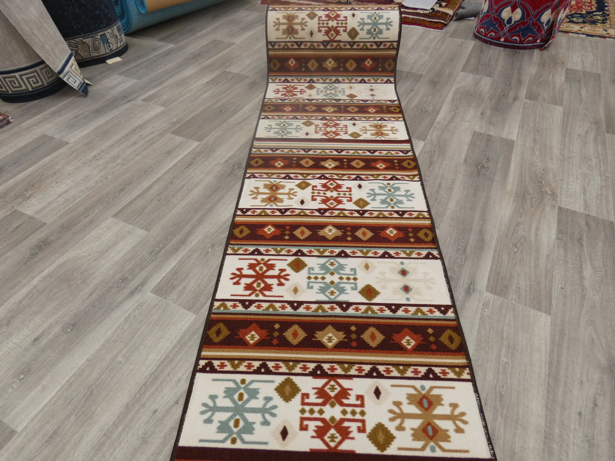 Aztek Design Non Slip Rubber Back Runner 80cm Wide x Cut To Order