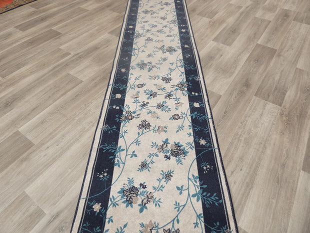 Floral Design Non Slip Rubber Back Runner