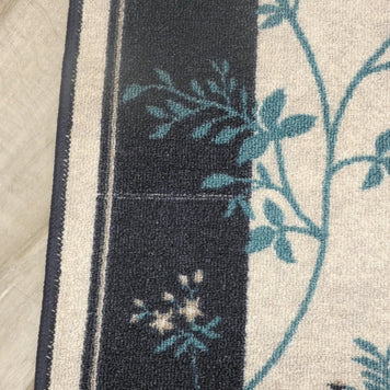 Floral Design Non Slip Rubber Back Runner