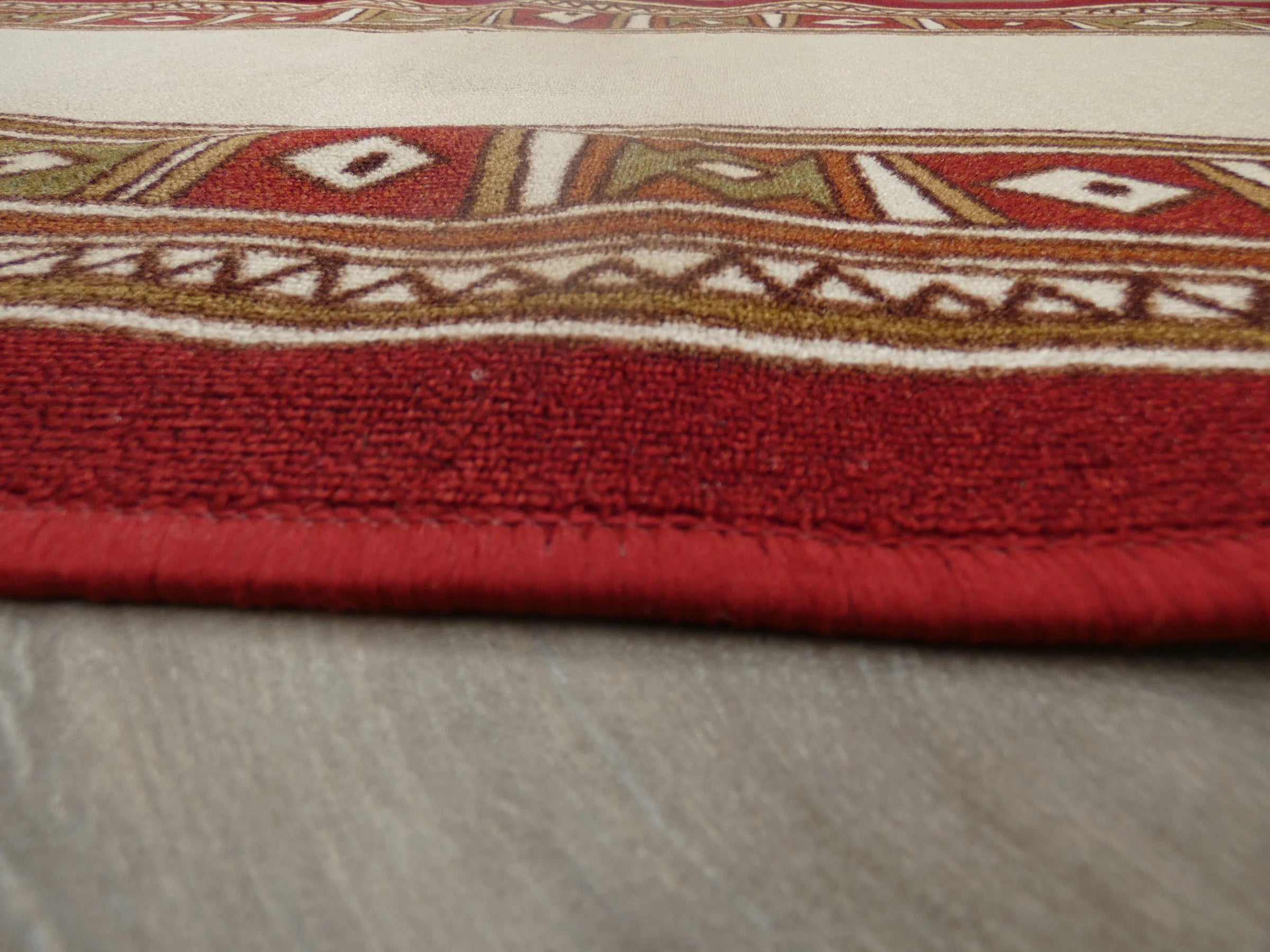 Border Design Non Slip Rubber Back Runner 80cm Wide x Cut To Order