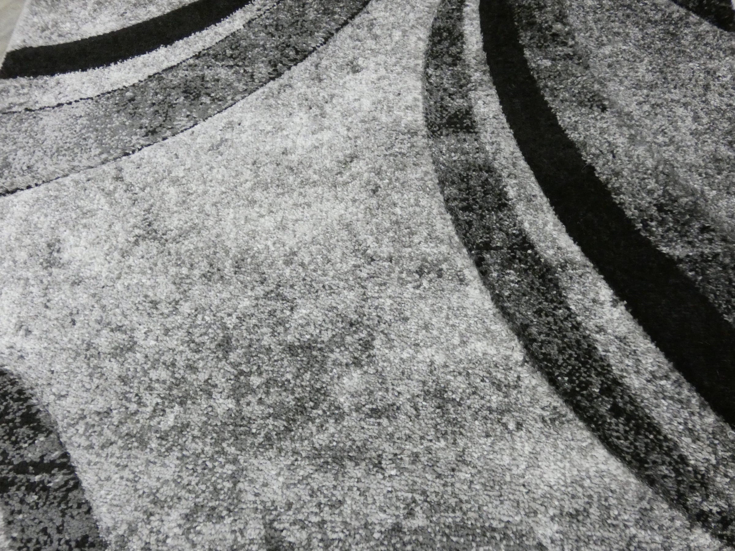 Aroha Abstract Modern Grey Colour Turkish Hallway Runner 80cm Wide x Cut To Order