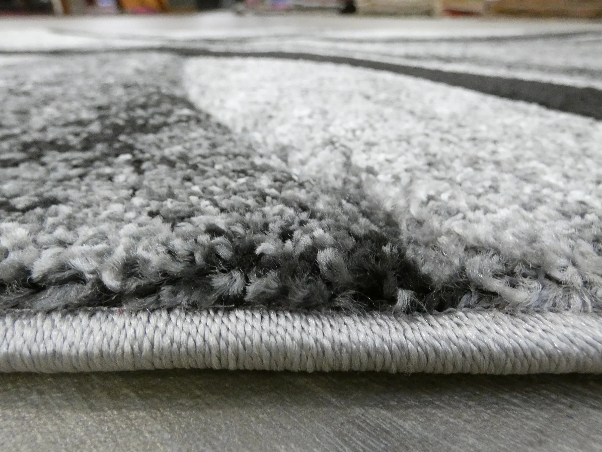Aroha Abstract Modern Grey Colour Turkish Hallway Runner 80cm Wide x Cut To Order