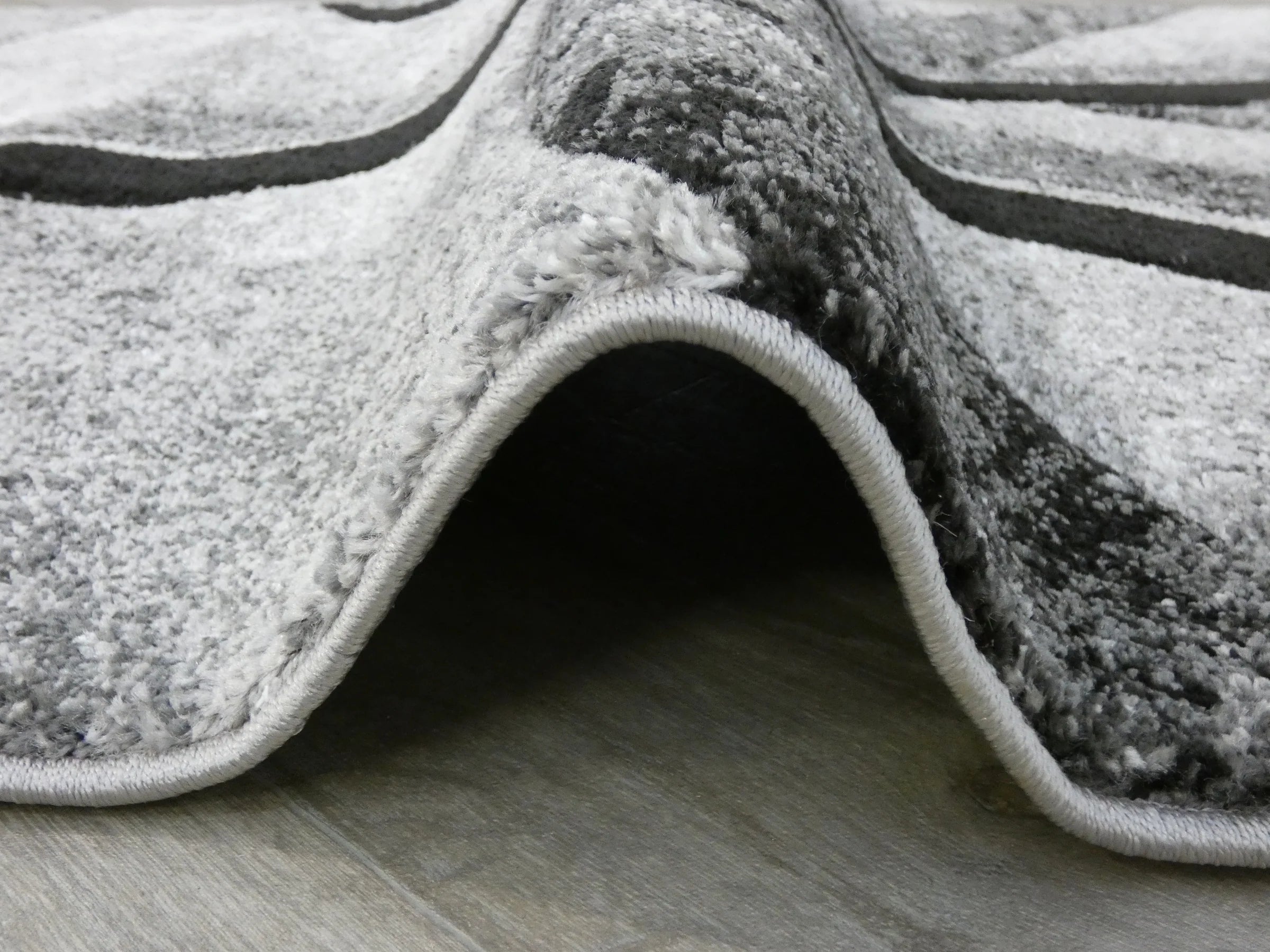 Aroha Abstract Modern Grey Colour Turkish Hallway Runner 80cm Wide x Cut To Order