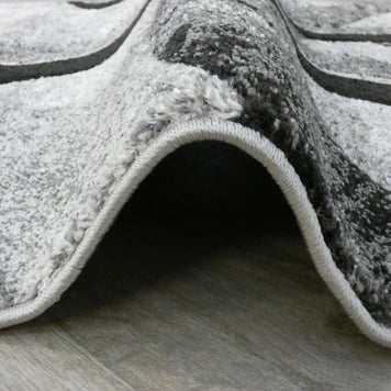 Aroha Abstract Modern Grey Colour Turkish Hallway Runner 80cm Wide x Cut To Order