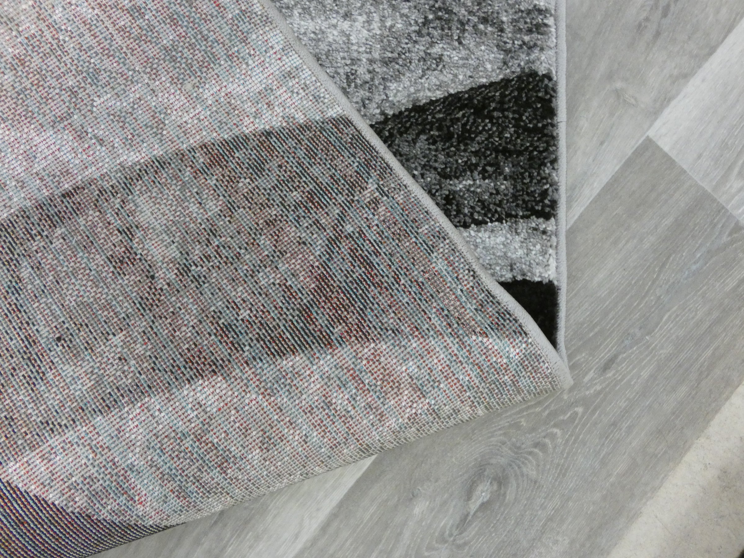 Aroha Abstract Modern Grey Colour Turkish Hallway Runner 80cm Wide x Cut To Order