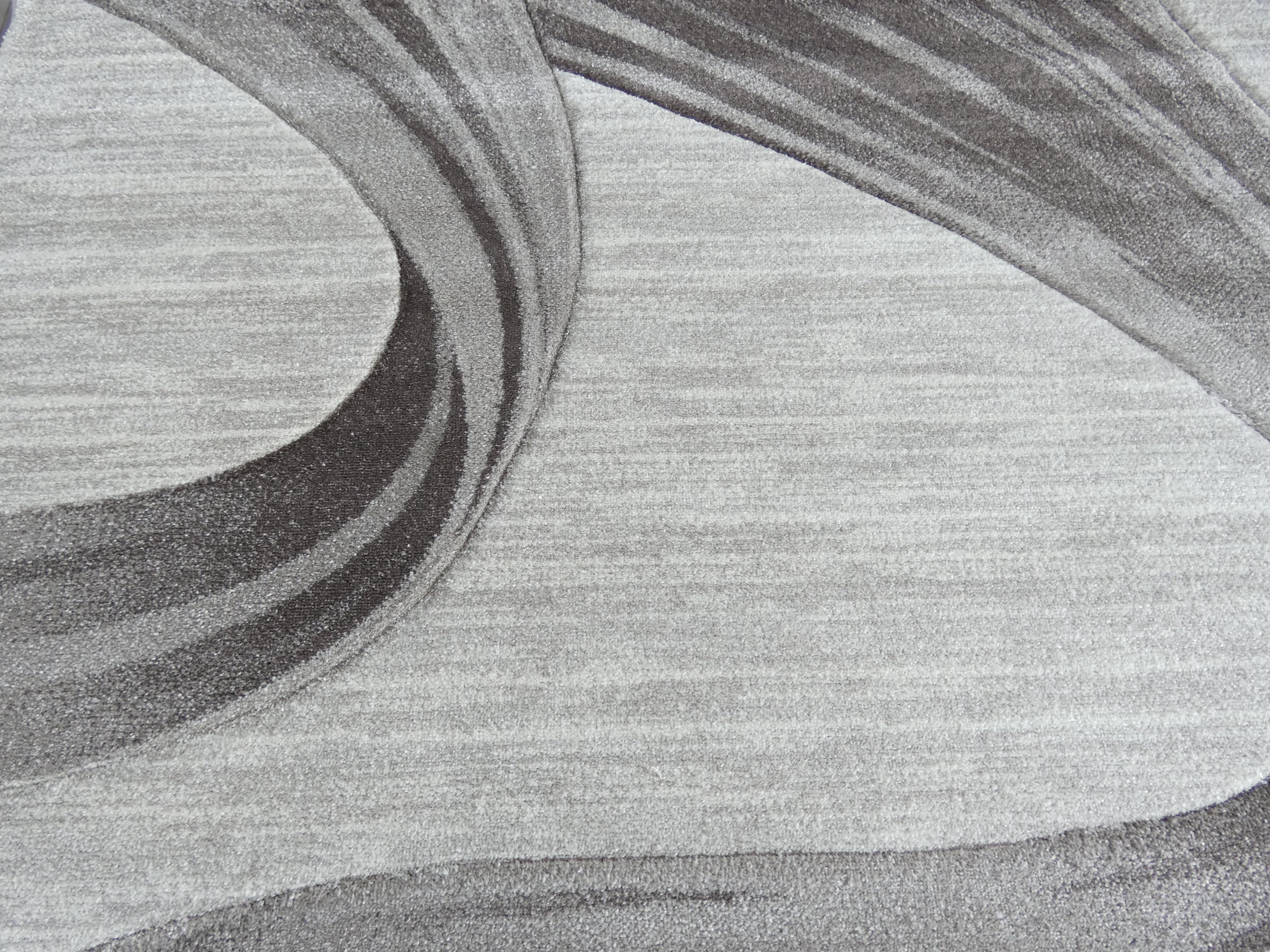 Swirl Abstract Style Aroha Rug in Beige