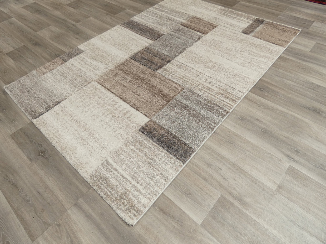Geometric Design Neutral Colour Rug