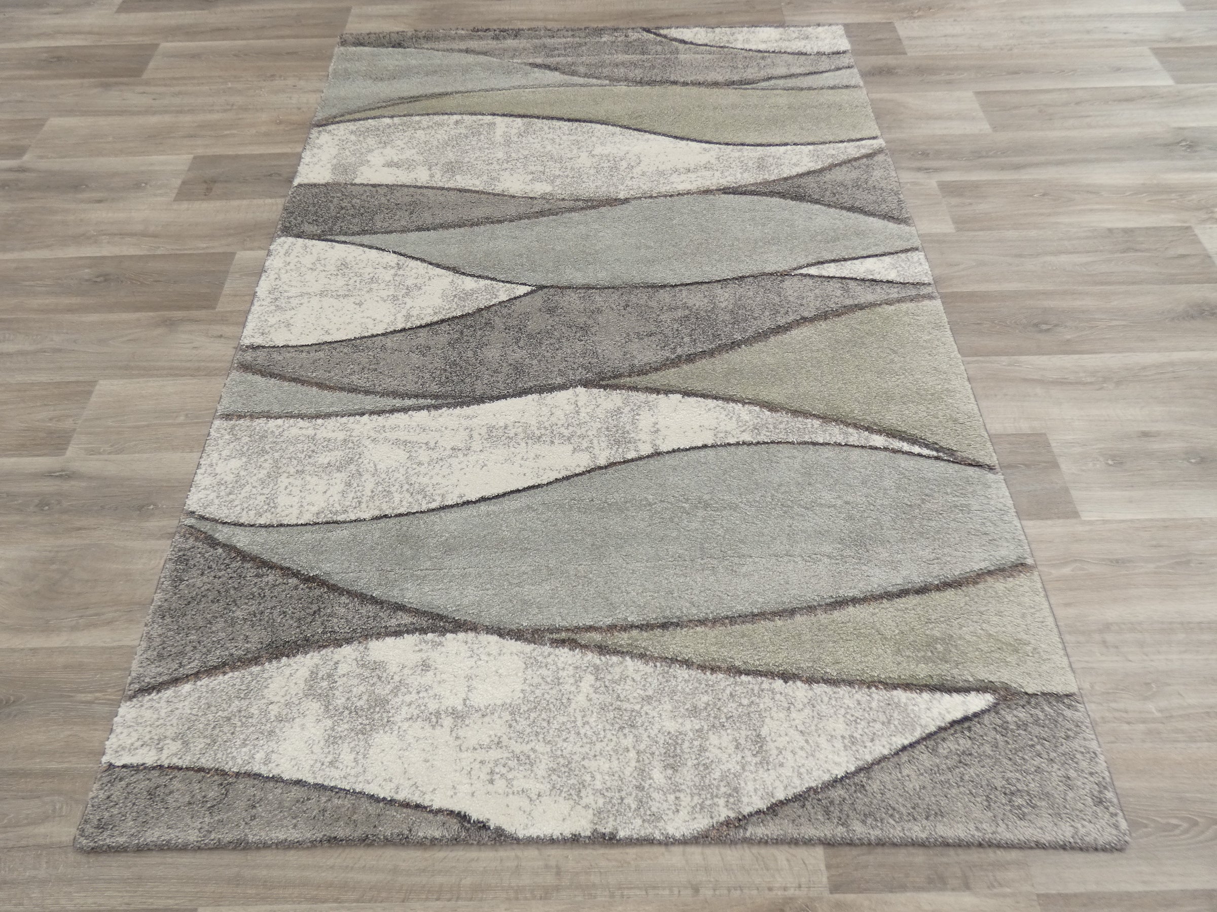 Abstract Design Modern Rug in Pastel Colour Pallet
