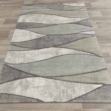 Abstract Design Modern Rug in Pastel Colour Pallet