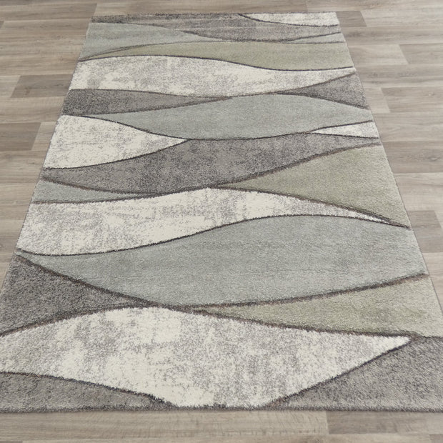Abstract Design Modern Rug in Pastel Colour Pallet