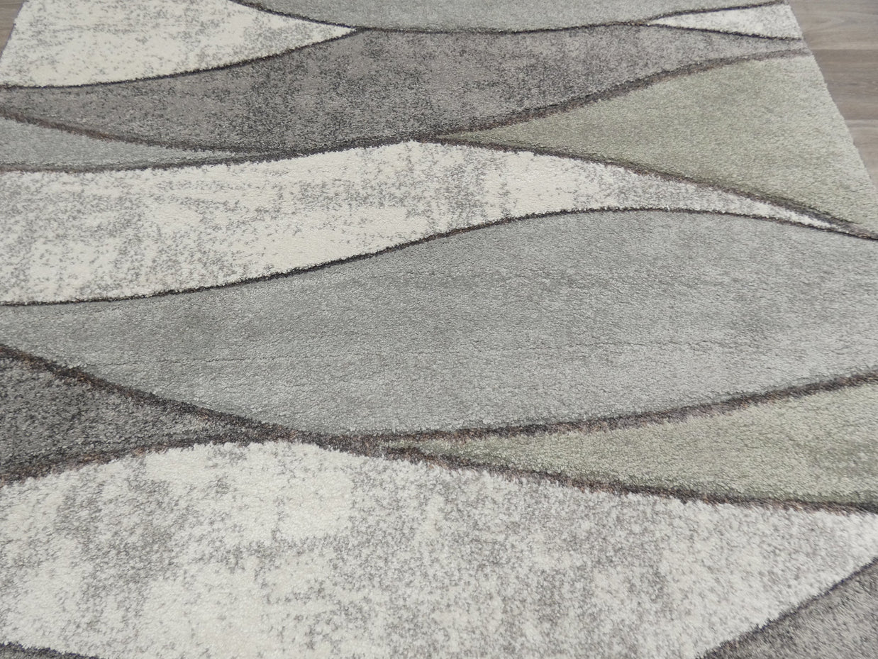 Abstract Design Modern Rug in Pastel Colour Pallet