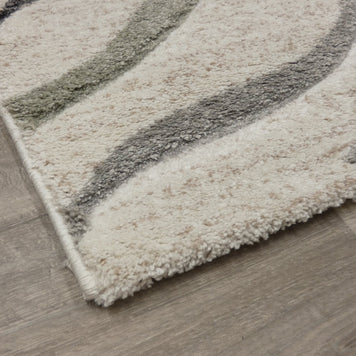 Swirl Abstract Pattern Rug in Cream & Soft Tones Colours