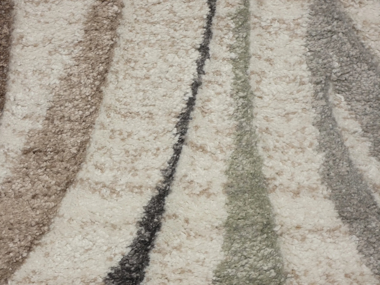 Swirl Abstract Pattern Rug in Cream & Soft Tones Colours