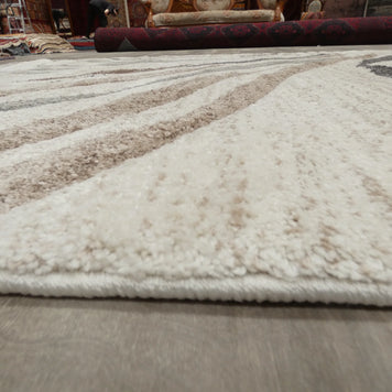 Swirl Abstract Pattern Rug in Cream & Soft Tones Colours