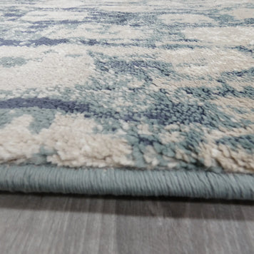 Modern Design Teal Blue & Beige Rug