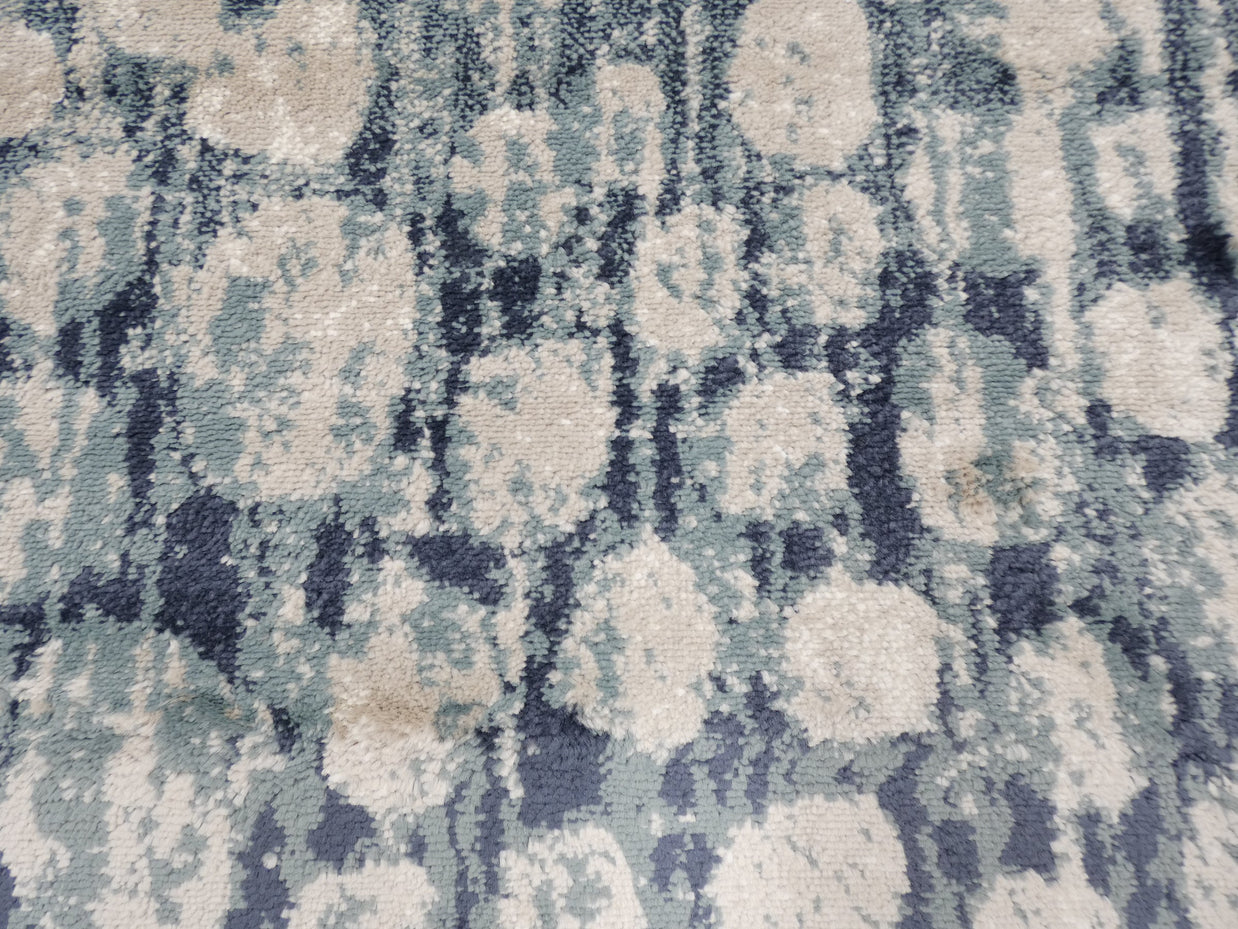 Modern Design Teal Blue & Beige Rug