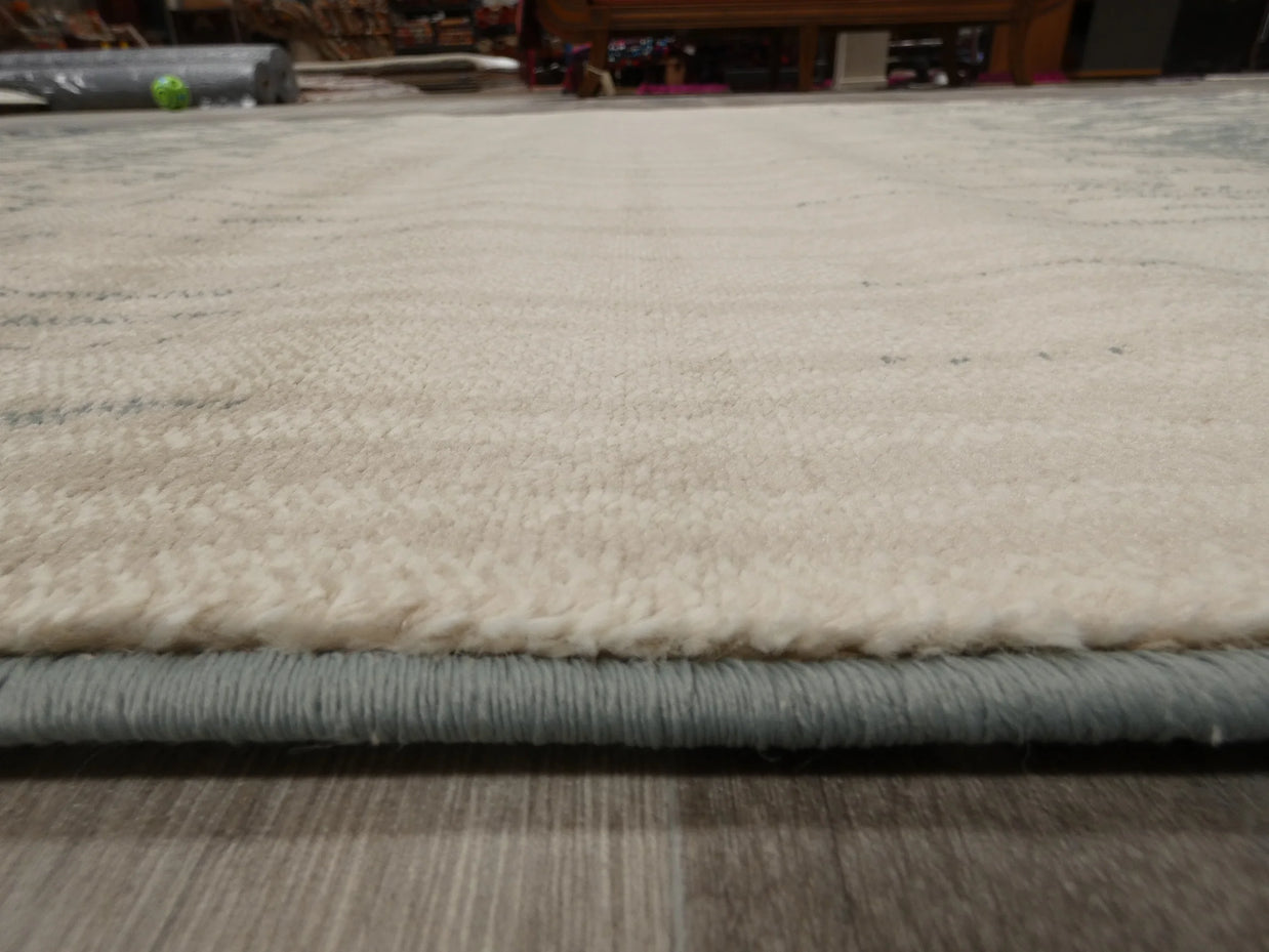 Modern Design Teal Blue & Beige Rug