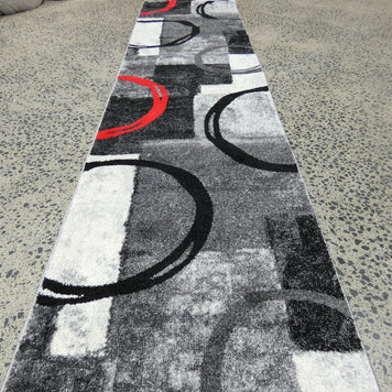 Aroha Geometric Modern Design Turkish Hallway Runner 78cm Wide x Cut To Order
