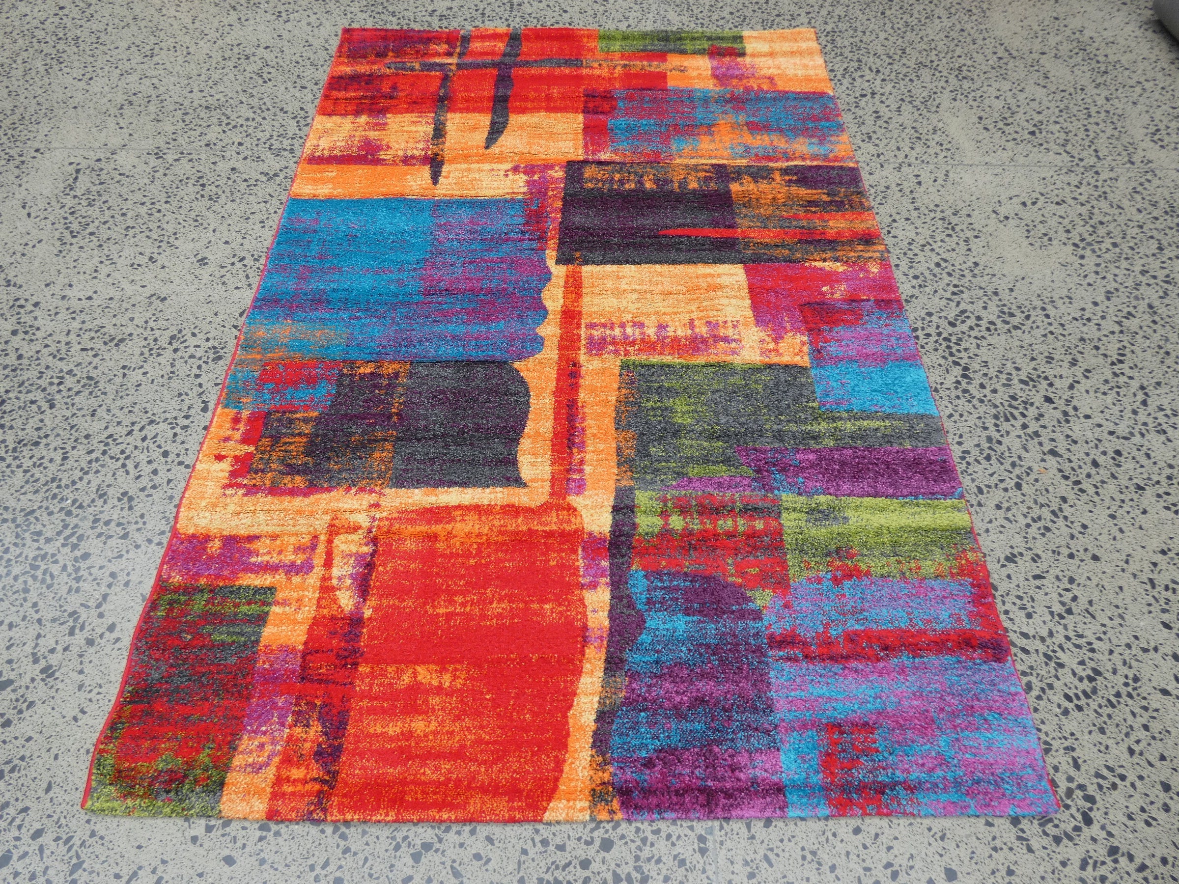 Multi Colour Abstract Modern Design Turkish Aroha Rug