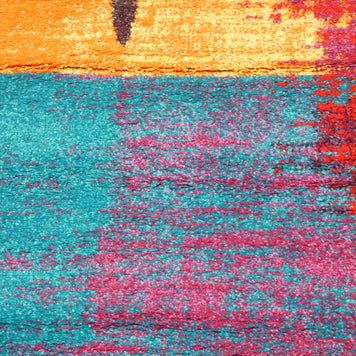 Multi Colour Abstract Modern Design Turkish Aroha Rug