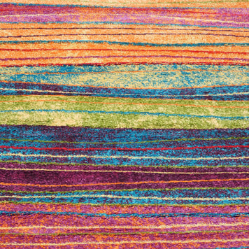 Multi Colour Modern Rainbow Design Turkish Aroha Rug
