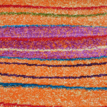 Multi Colour Modern Rainbow Design Turkish Aroha Rug