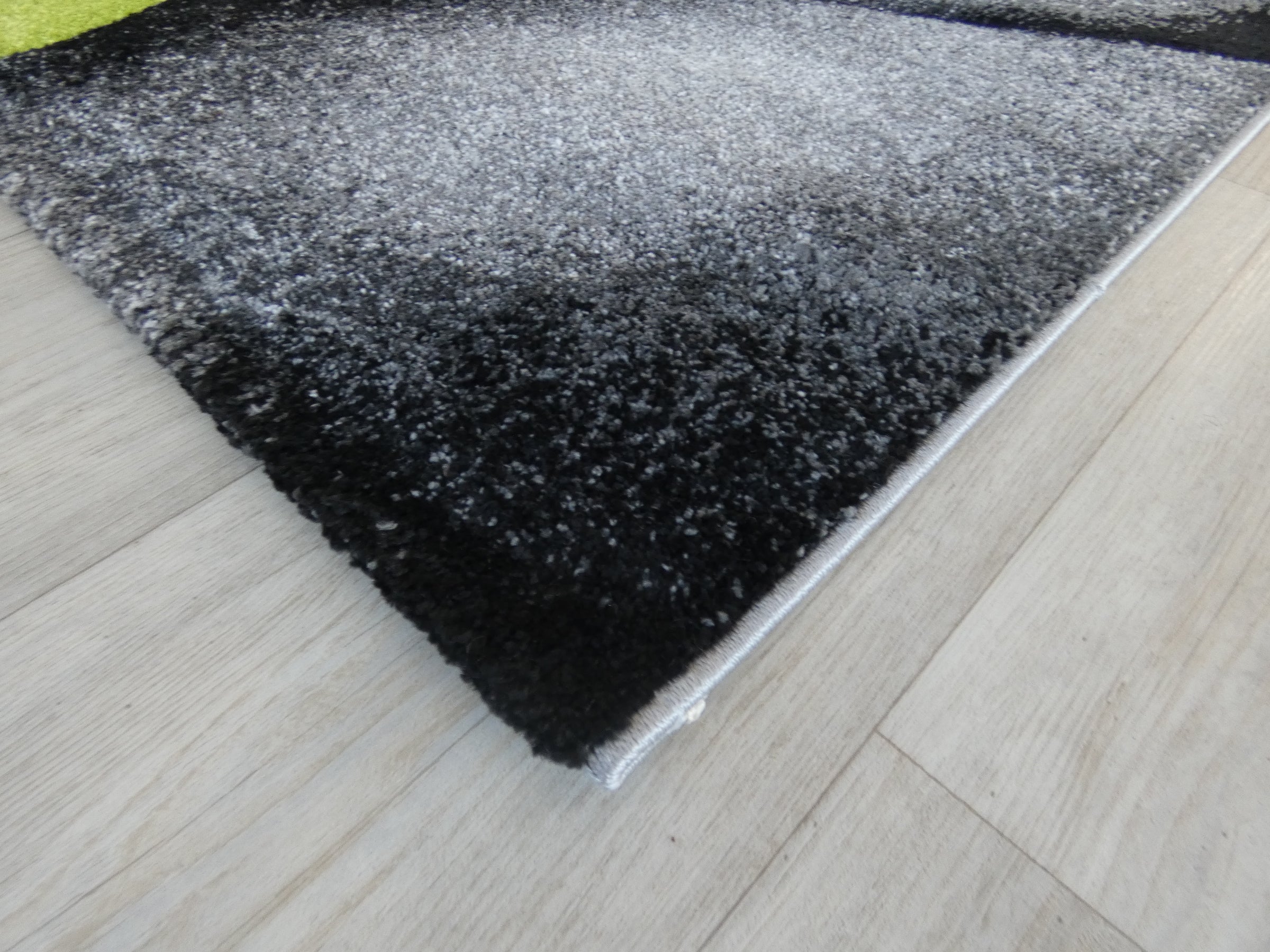 Modern Aroha Abstract Design Turkish Rug in Grey & Green Colour