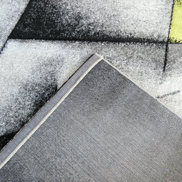 Modern Aroha Abstract Design Turkish Rug in Grey & Green Colour