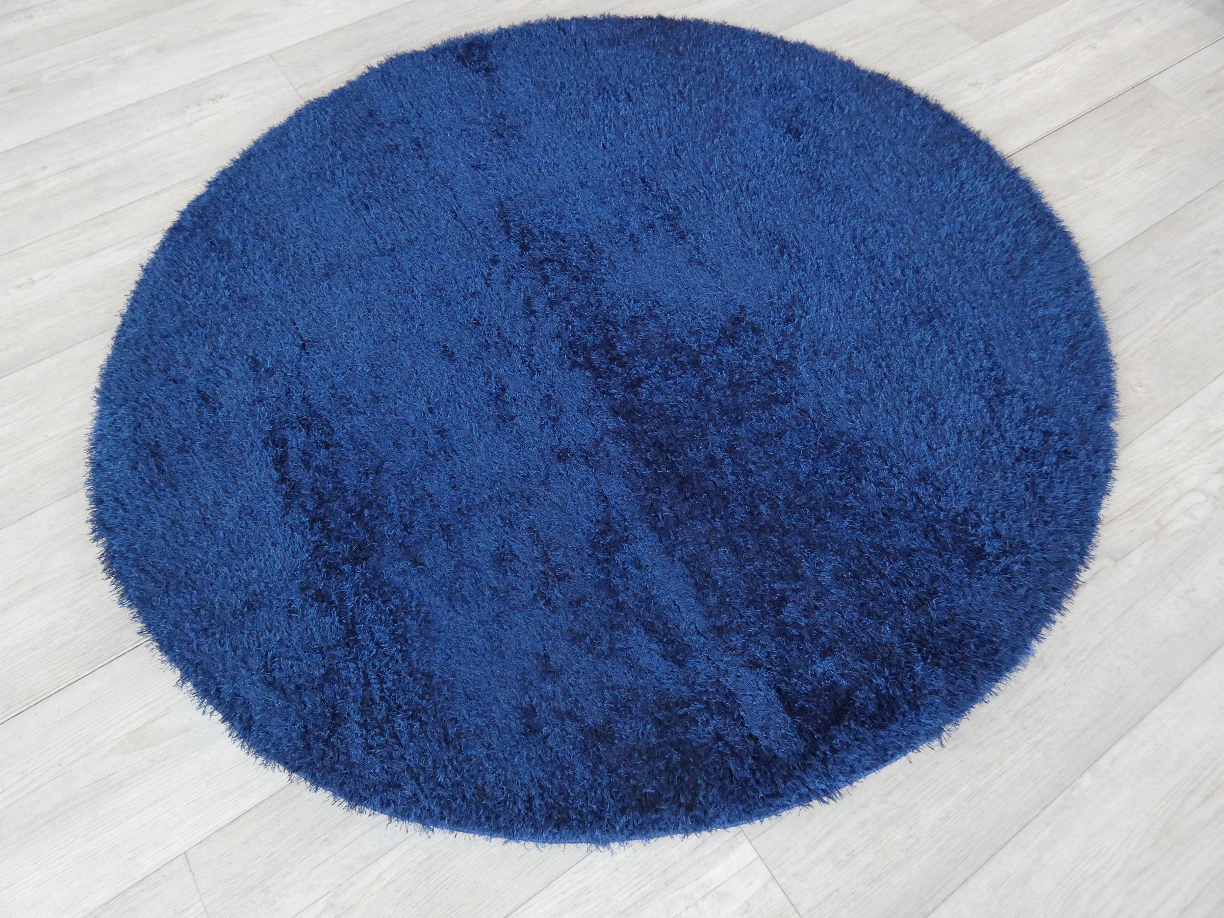 Dream Shaggy Navy Colour Turkish Round Rug