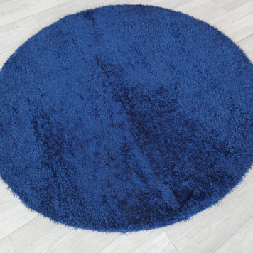 Dream Shaggy Navy Colour Turkish Round Rug
