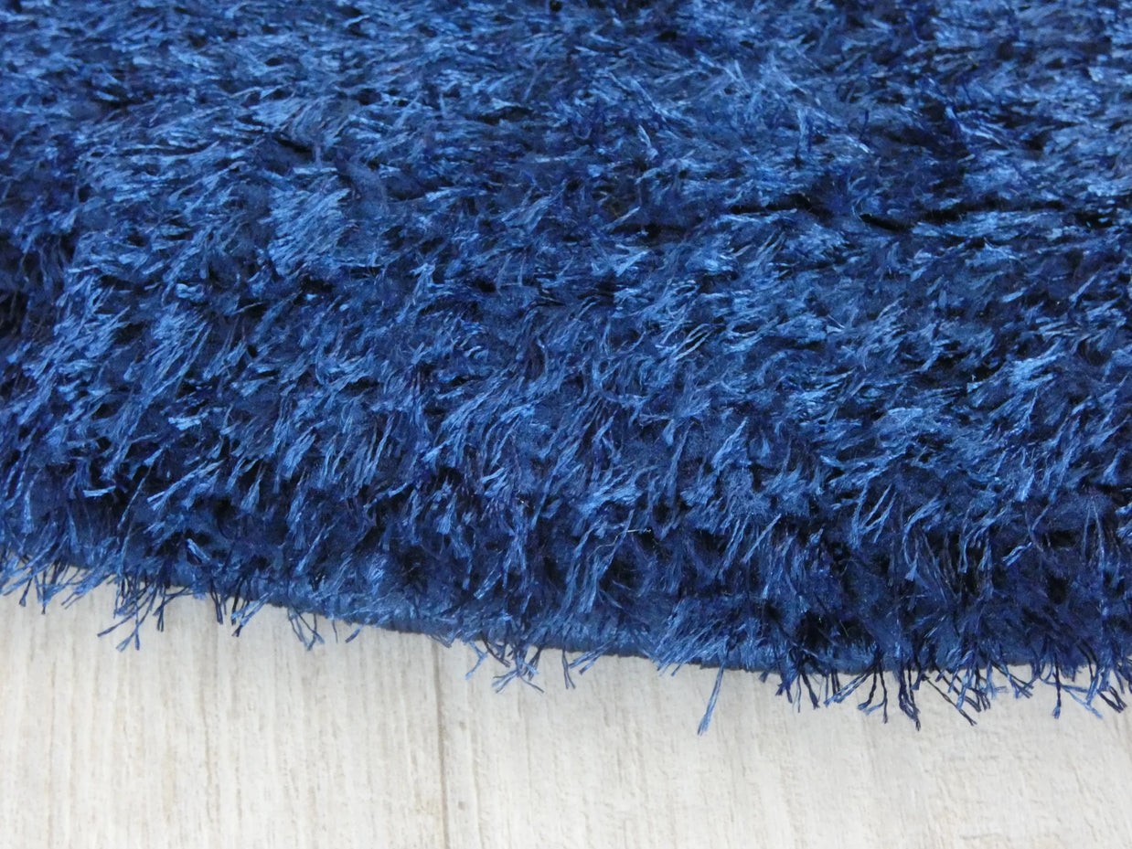 Dream Shaggy Navy Colour Turkish Round Rug