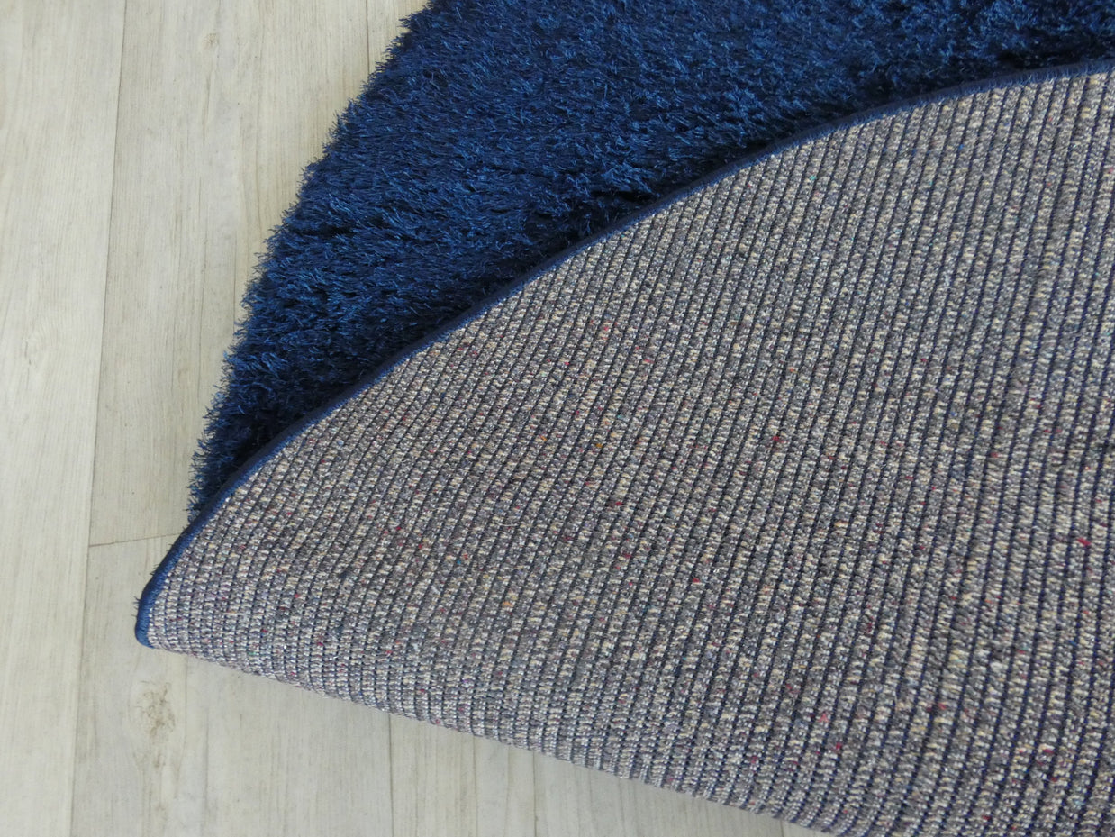 Dream Shaggy Navy Colour Turkish Round Rug