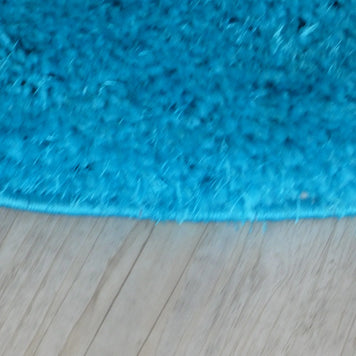 Dream Shaggy Turquoise Colour Turkish Round Rug
