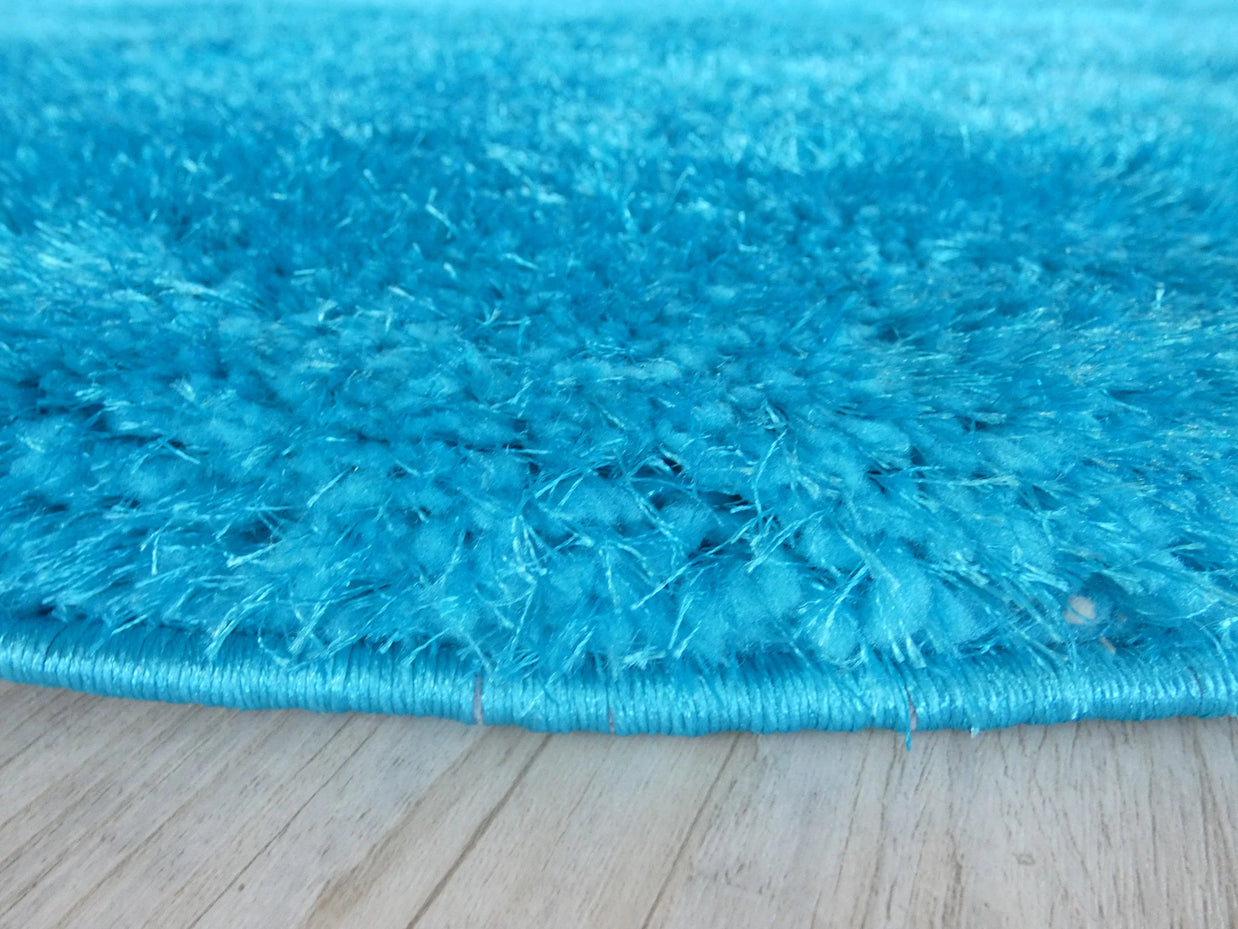 Dream Shaggy Turquoise Colour Turkish Round Rug
