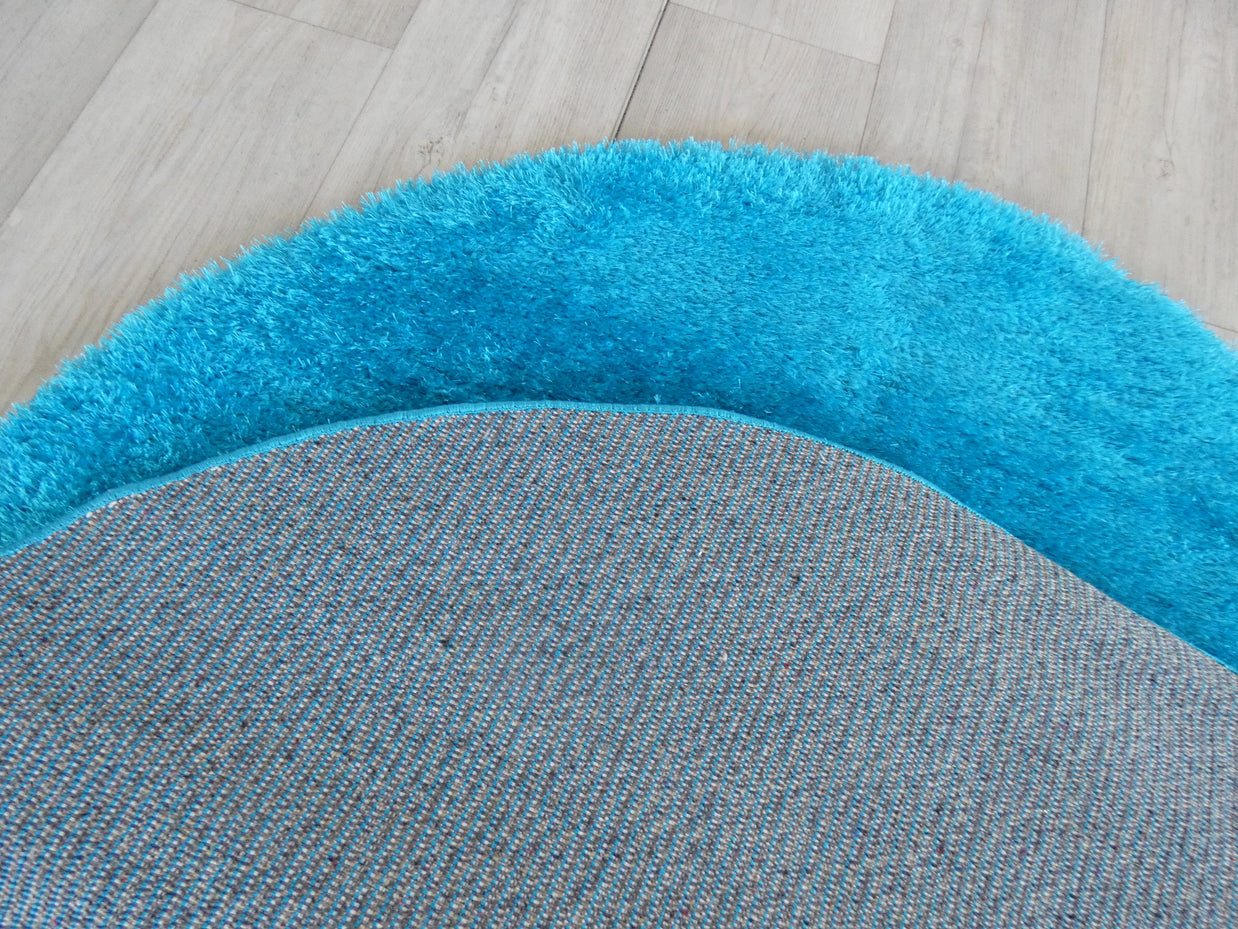 Dream Shaggy Turquoise Colour Turkish Round Rug