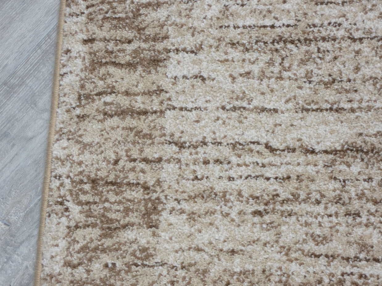 Border Design Hallway Runner Beige Colour Size: 80cm x Cut to Order