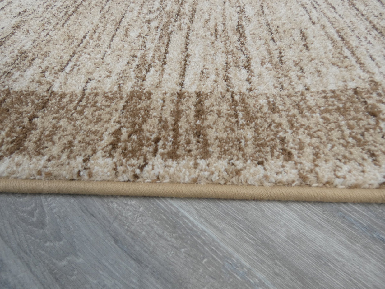 Border Design Hallway Runner Beige Colour Size: 80cm x Cut to Order