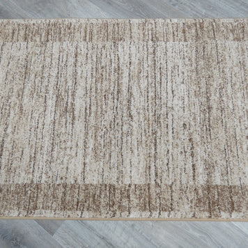 Border Design Hallway Runner Beige Colour Size: 67cm x Cut to Order