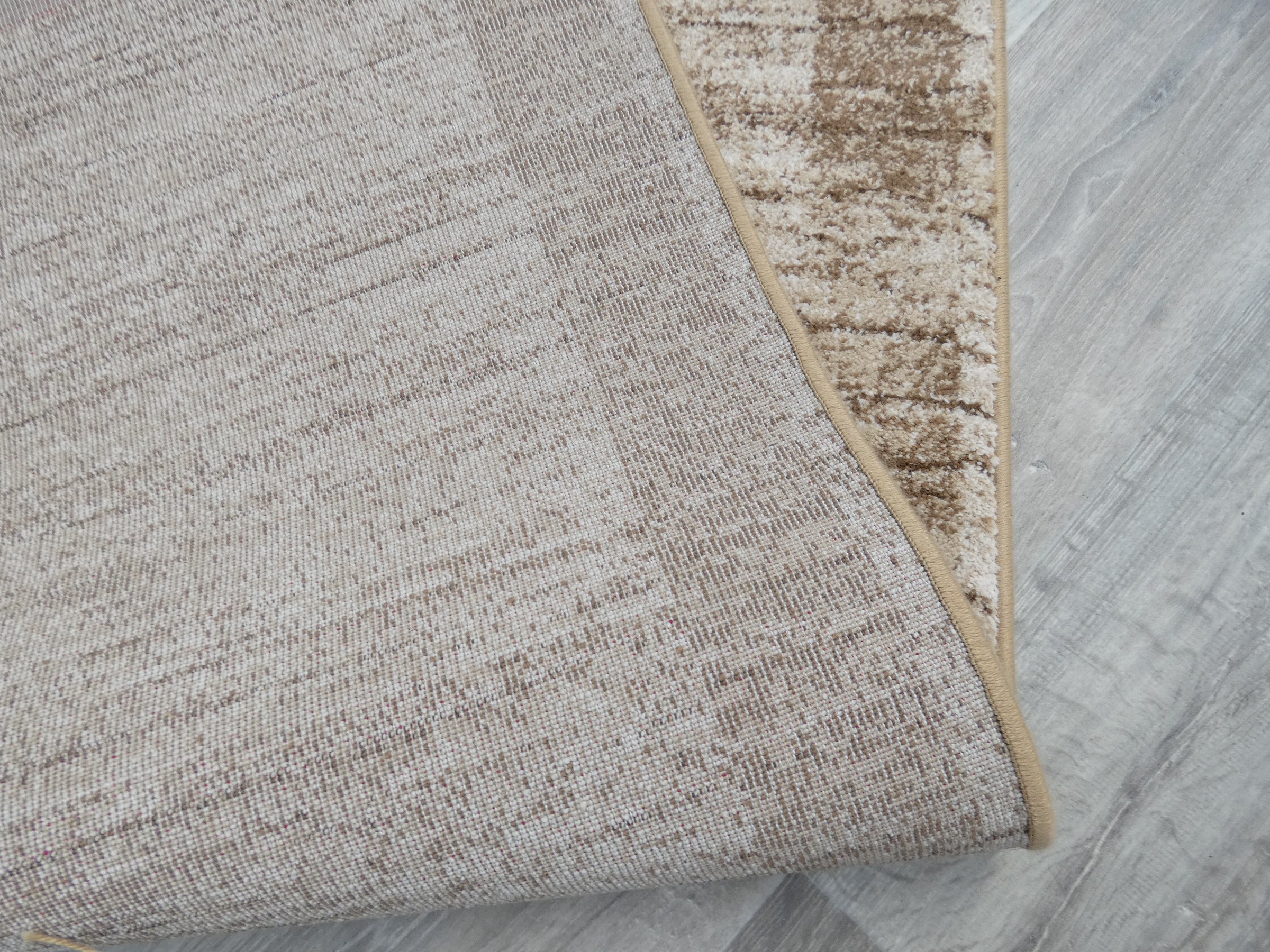 Border Design Hallway Runner Beige Colour Size: 67cm x Cut to Order
