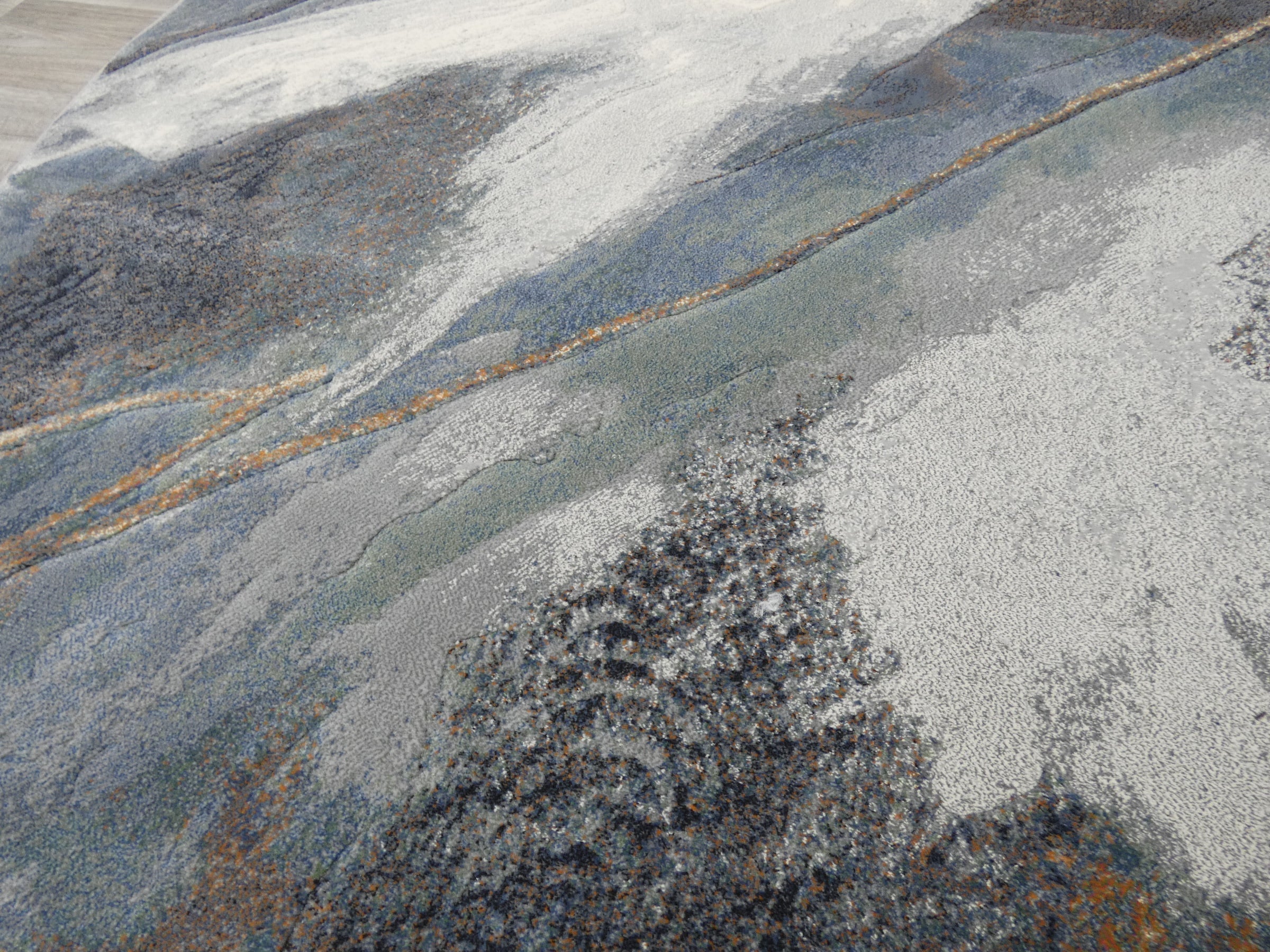 Contemporary Design Oval Argentum Rug