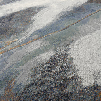 Contemporary Design Oval Argentum Rug